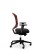 Fotel obrotowy Giroflex 434 z czerwonym oparciem