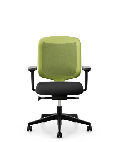 Fotel obrotowy Giroflex 434 z zielonym oparciem
